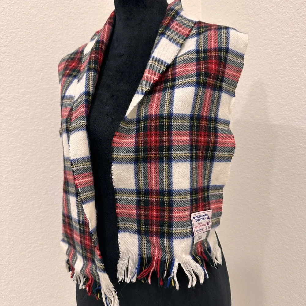 Highland Home Industries 100% New Pure Wool Scarf Holiday‎ Winter Scotland